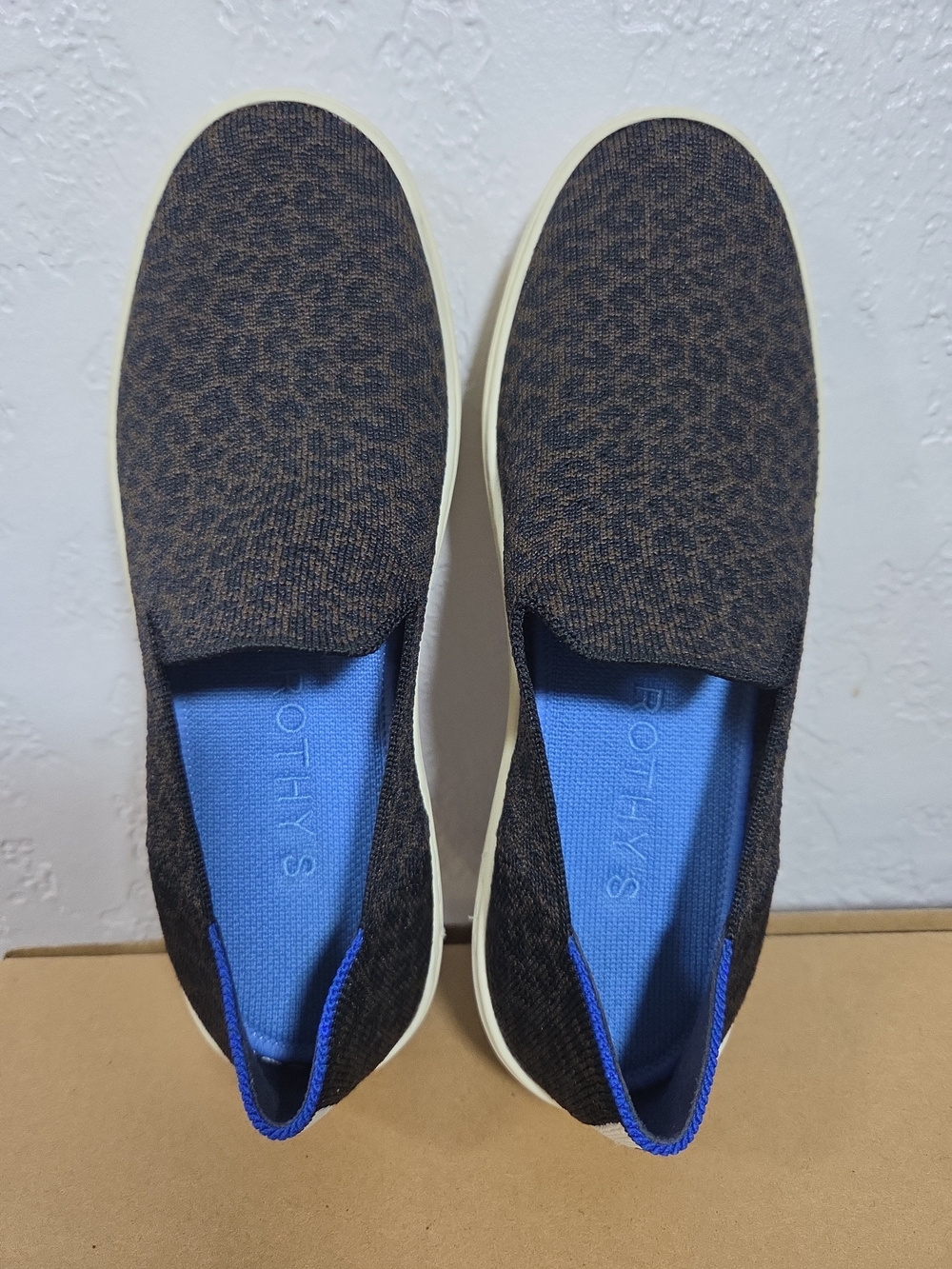 Rothy’s original slip on knit sneakers shoes espresso spot women’s 8w animal